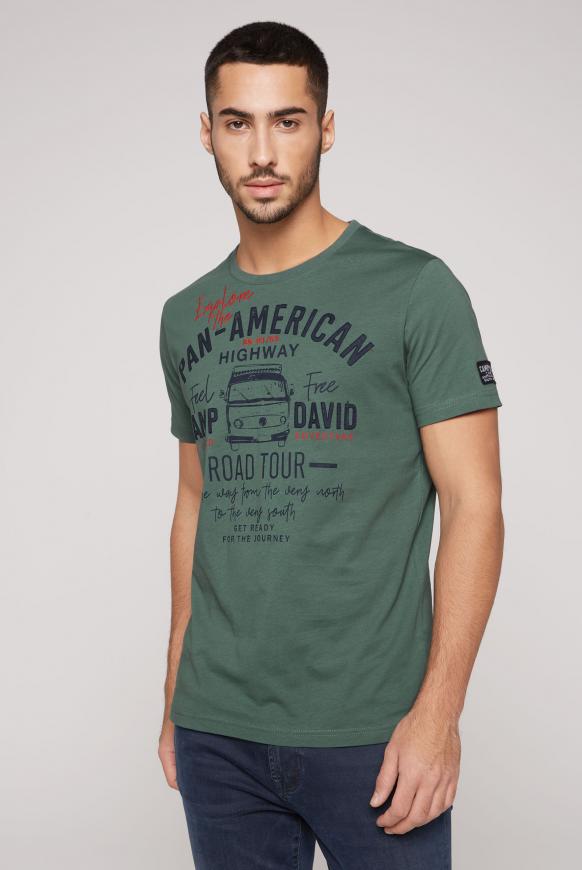 T-Shirt mit Label Prints und Stickereien
