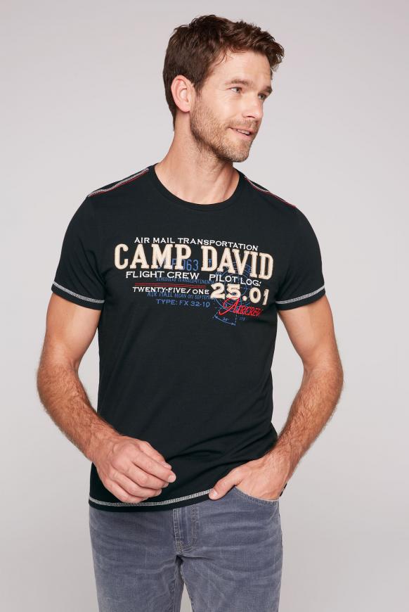 T-Shirt mit Logo-Applikationen