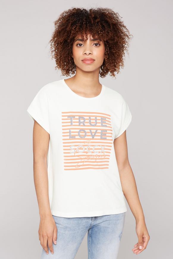 T-Shirt mit Logo Artwork cotton white