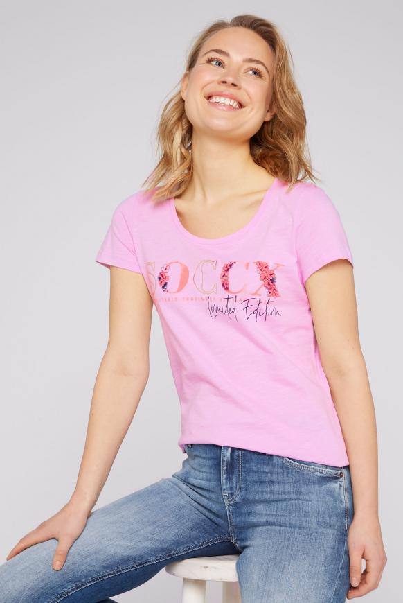 T-Shirt mit Logo Print beach rose