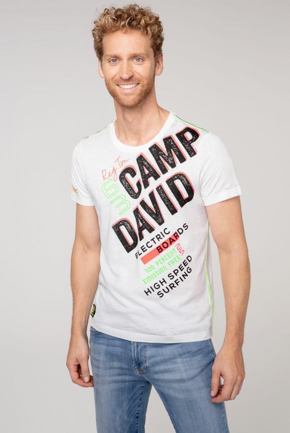 T-Shirt mit Logo und Ausbrenner-Effekten