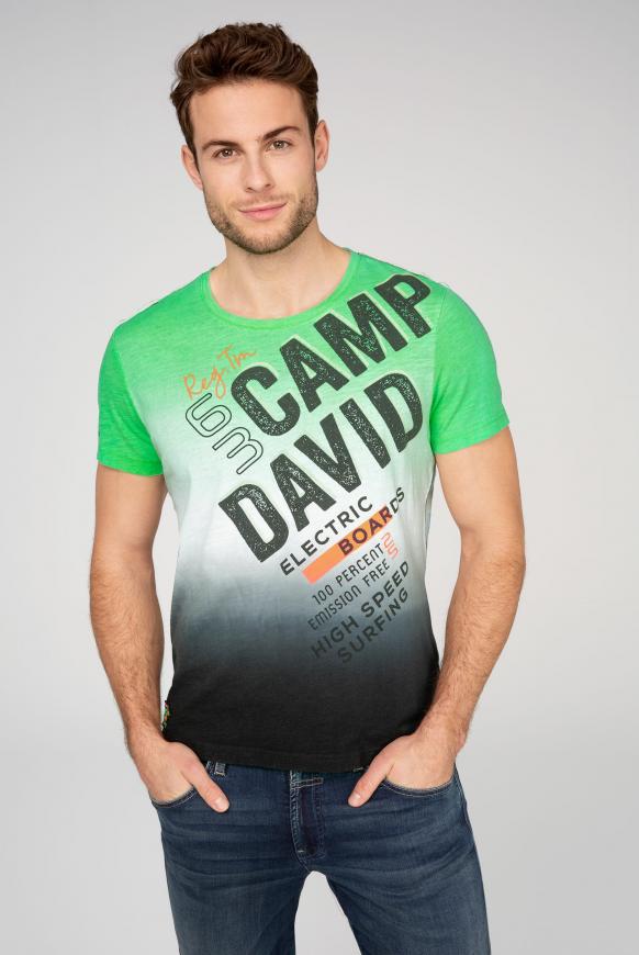 T-Shirt mit Logo und Dip-Dye-Effekt