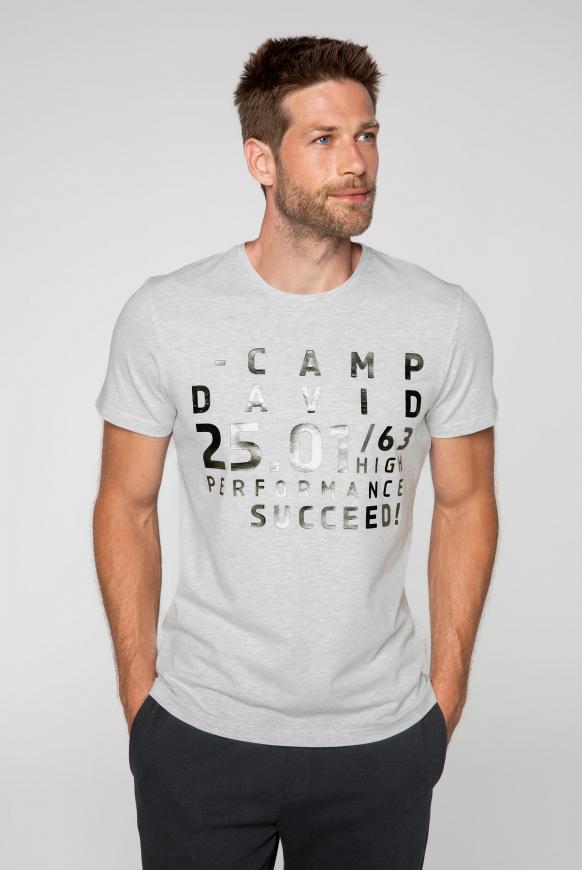 T-Shirt mit Metallic Rubber Print