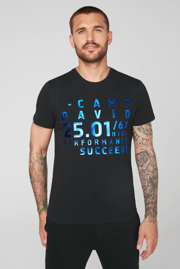 T-Shirt mit Metallic Rubber Print