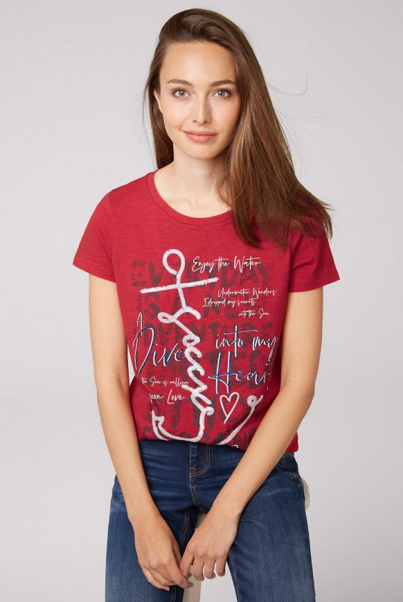 T-Shirt mit Pailletten-Artwork