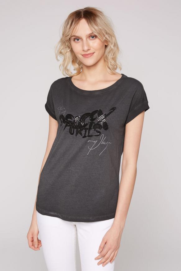 T-Shirt mit Pailletten-Artwork