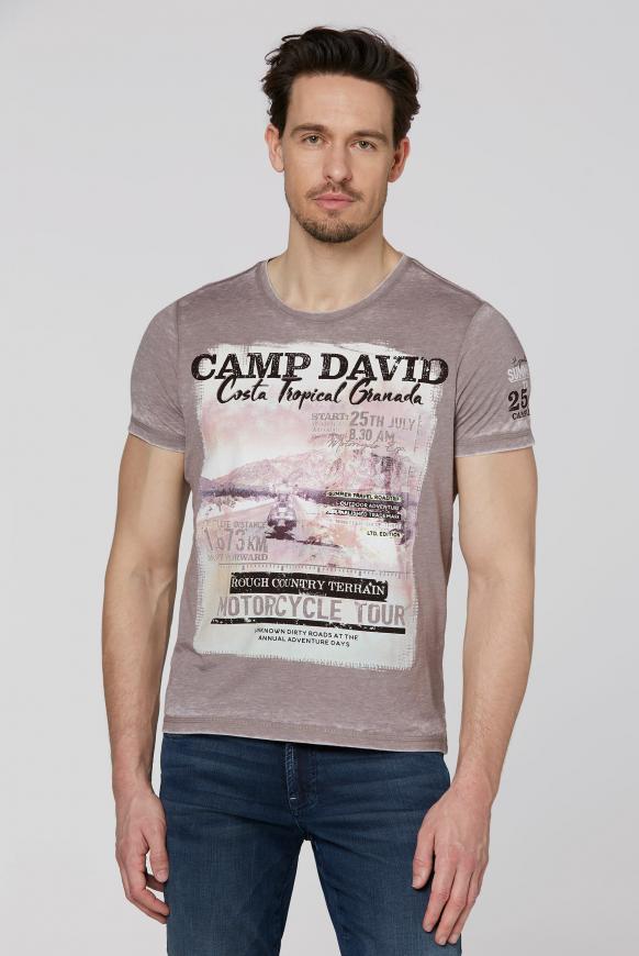 T-Shirt mit Photoprint und Ausbrennern