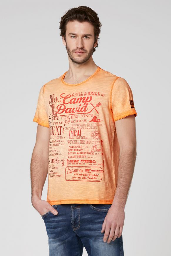 T-Shirt mit Print mit Farbverlauf