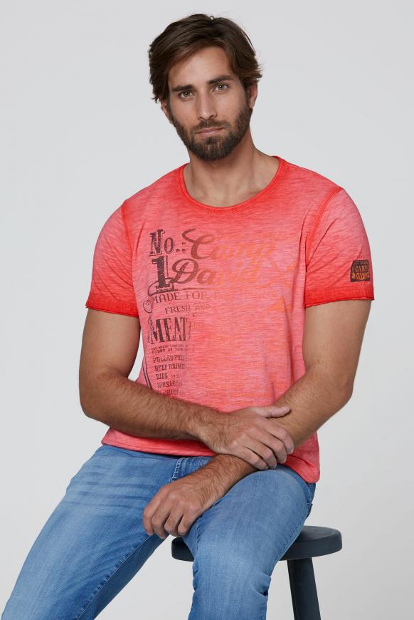 T-Shirt mit Print mit Farbverlauf