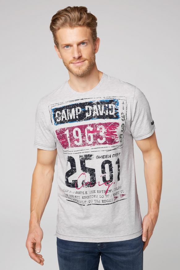 T-Shirt mit Prints im Used Look