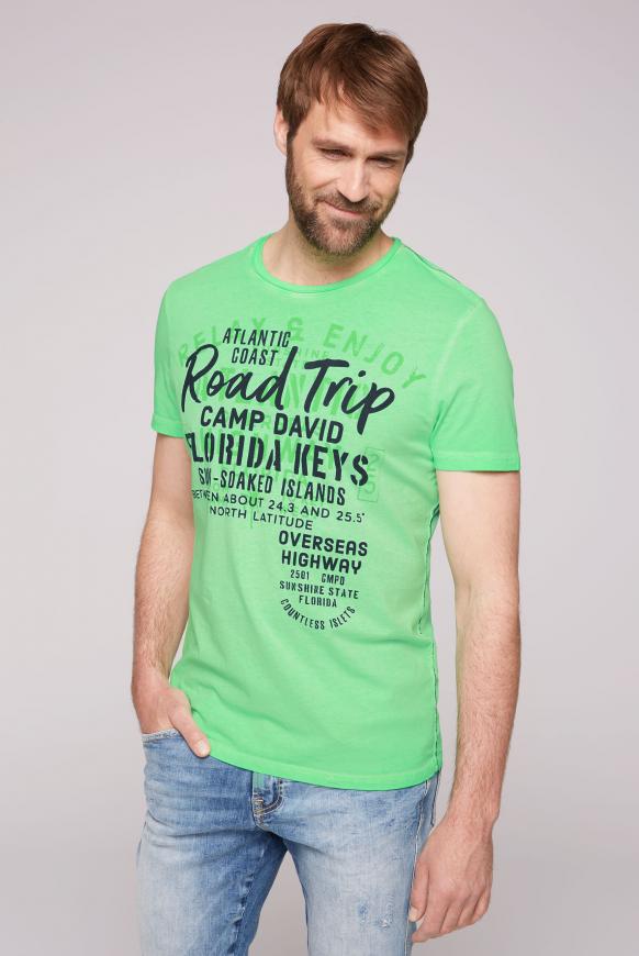 T-Shirt mit Puff-Print electric green