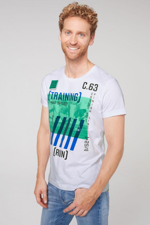 T-Shirt mit Rundhalsausschnitt und Artworks