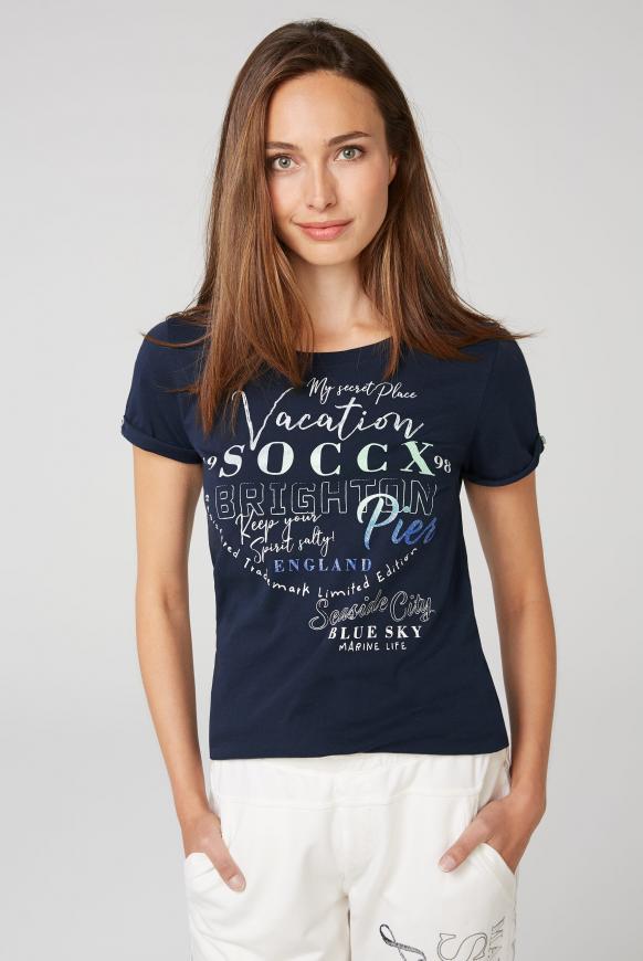 T-Shirt mit Rundhalsausschnitt und Frontprint