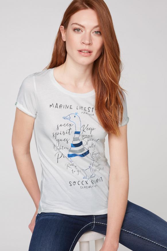 T-Shirt mit Rundhalsausschnitt und Frontprint