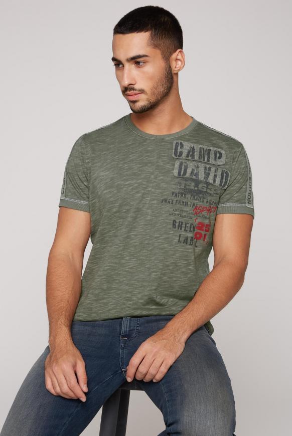 T-Shirt mit Tapes und Rücken-Artwork