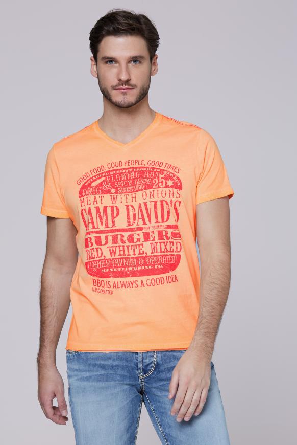 T-Shirt mit Used Print und Destroy-Effekten