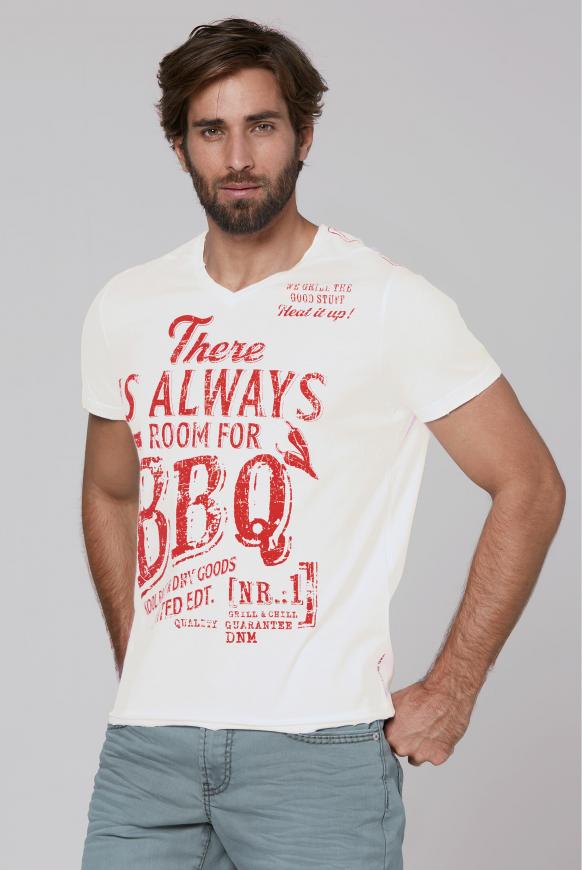 T-Shirt mit Used Print und Destroy-Effekten