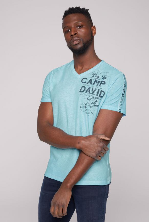 T-Shirt mit V-Neck und Schultertape
