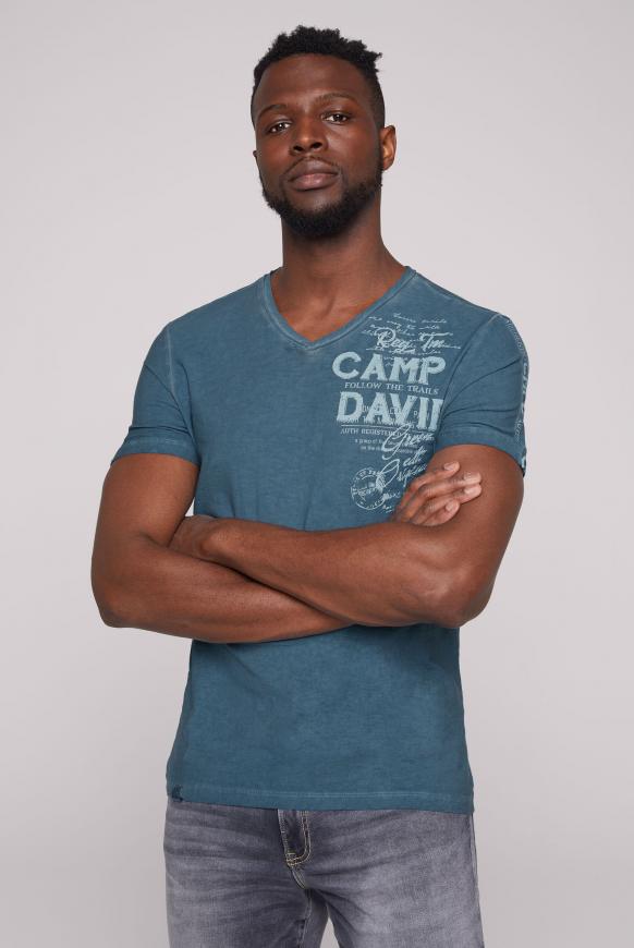 T-Shirt mit V-Neck und Schultertape