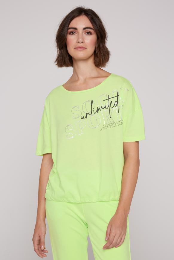 T-Shirt mit verstellbarem Gummizugsaum