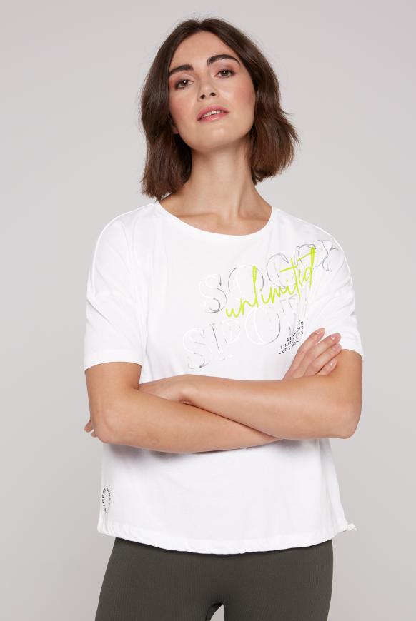 T-Shirt mit verstellbarem Gummizugsaum
