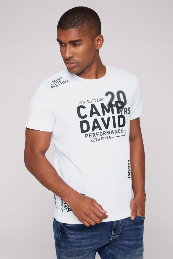 T-Shirt mit vielen Logo Prints opticwhite