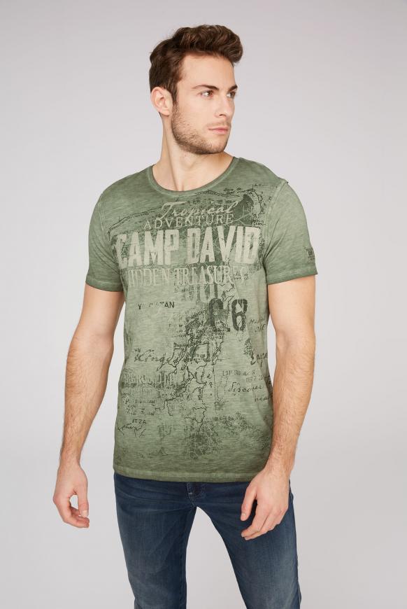 T-Shirt mit Watercolour Print