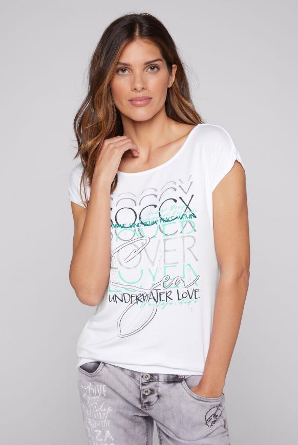 T-Shirt mit Wording Print