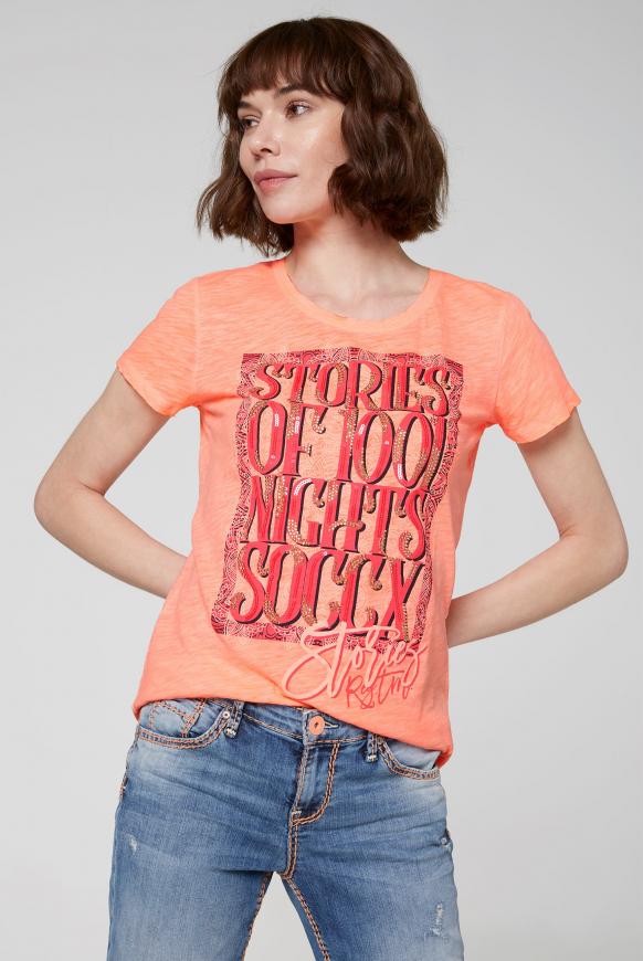 T-Shirt Oil Dyed mit Artwork