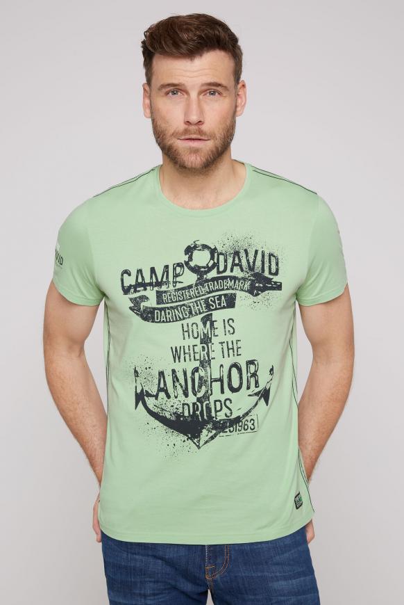 T-Shirt Rundhals mit Anker-Print light green
