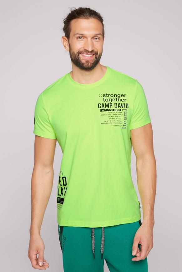 T-Shirt Rundhals mit Rubber Prints