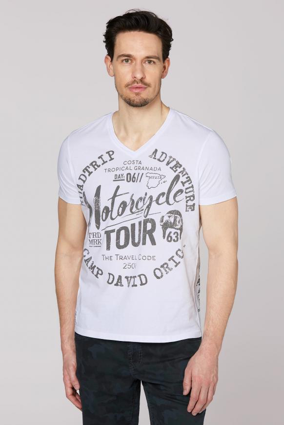T-Shirt V-Neck mit Prints