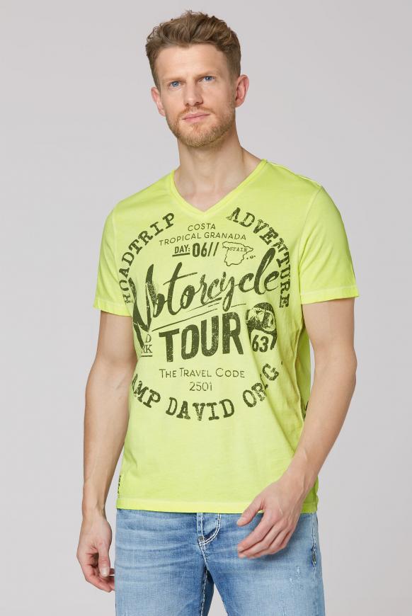 T-Shirt V-Neck mit Prints