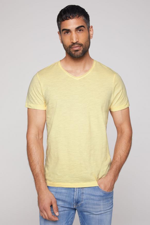 T-Shirt V-Neck mit Used Look banana sun