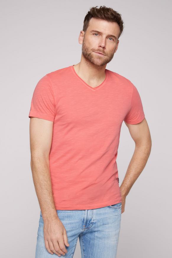 T-Shirt V-Neck mit Used Look