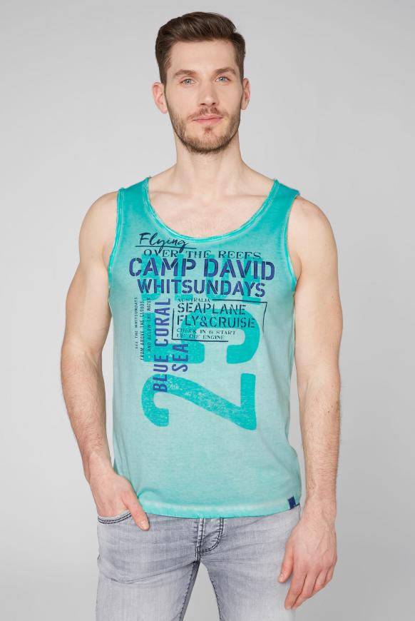 Tanktop mit Used-Kanten und Frontprint