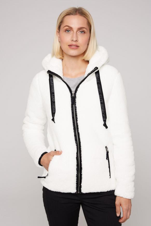 Teddyplüschjacke mit Kapuze