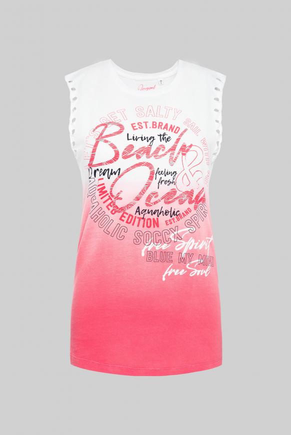 Top mit Dip-Dye-Effekt und Flechtkante