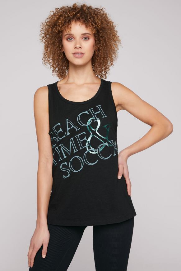 Top mit Print und Cut-Out am Rücken