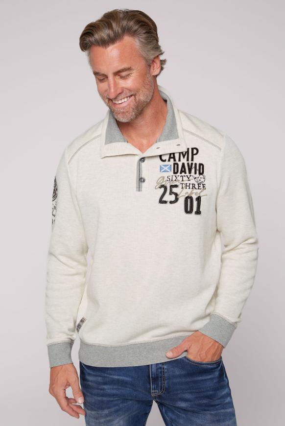 Troyer-Sweatshirt mit Artwork und Patches
