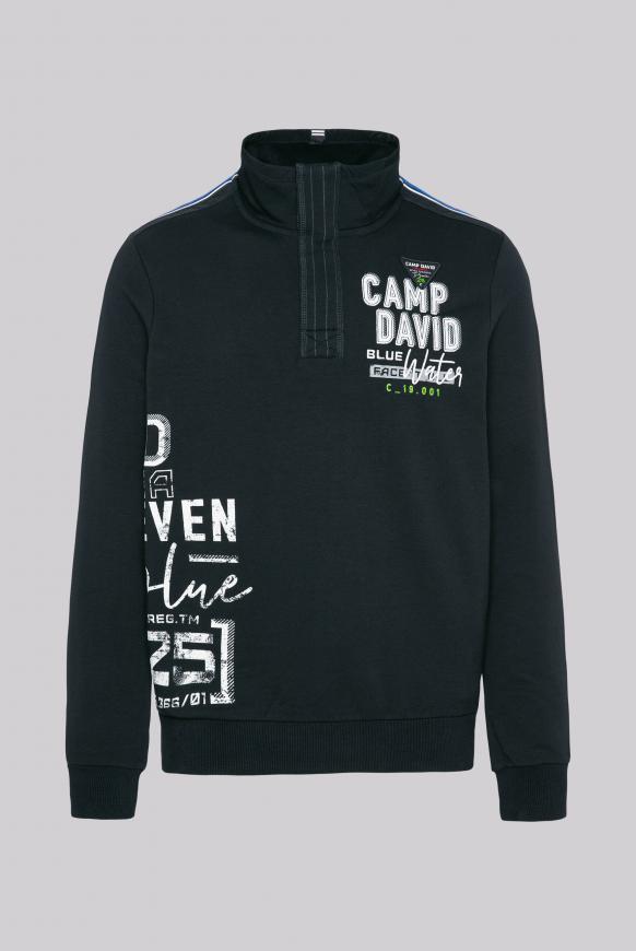 Troyer-Sweatshirt mit Logo-Tapes