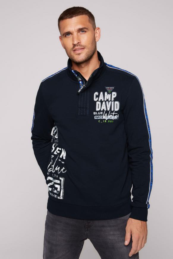 Troyer-Sweatshirt mit Logo-Tapes