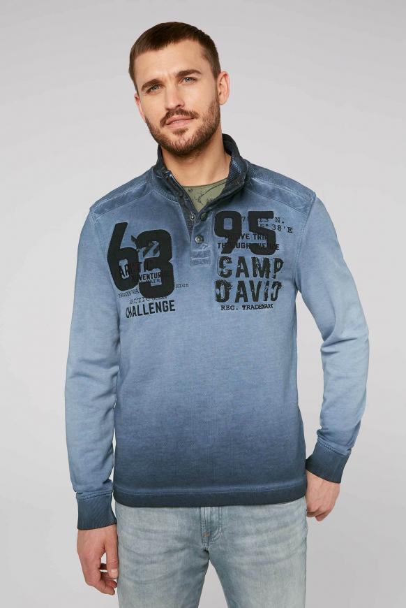 Troyer-Sweatshirt mit Strick-Patches und Artworks