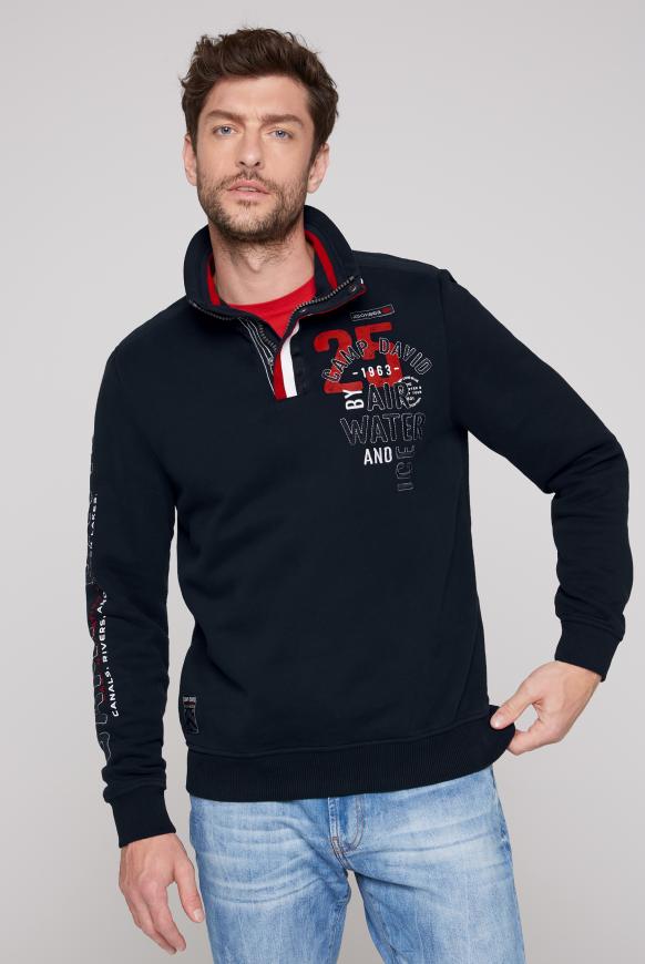 Troyer-Sweatshirt mit Tapes und Artworks