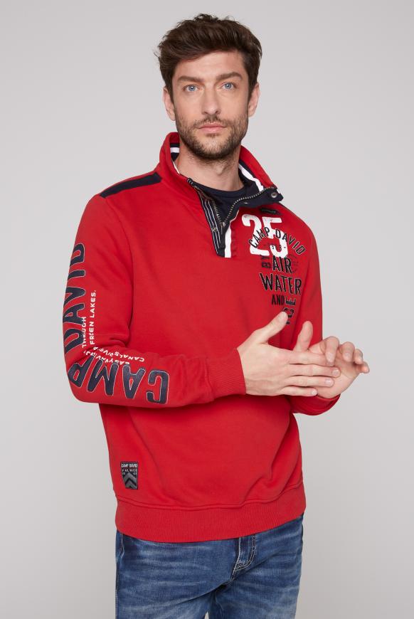 Troyer-Sweatshirt mit Tapes und Artworks