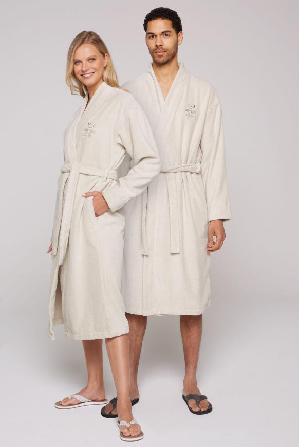 Unisex Bademantel mit Logo-Stickerei