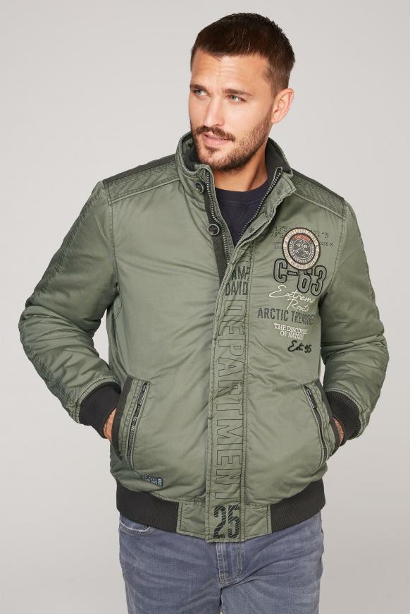 Wattierter Blouson mit Artworks und Tapes