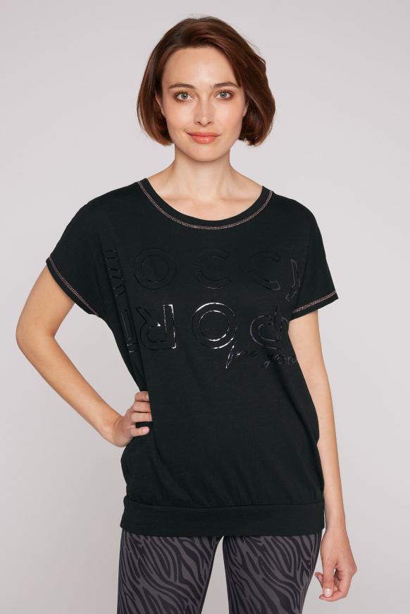Weites T-Shirt mit Logo Print