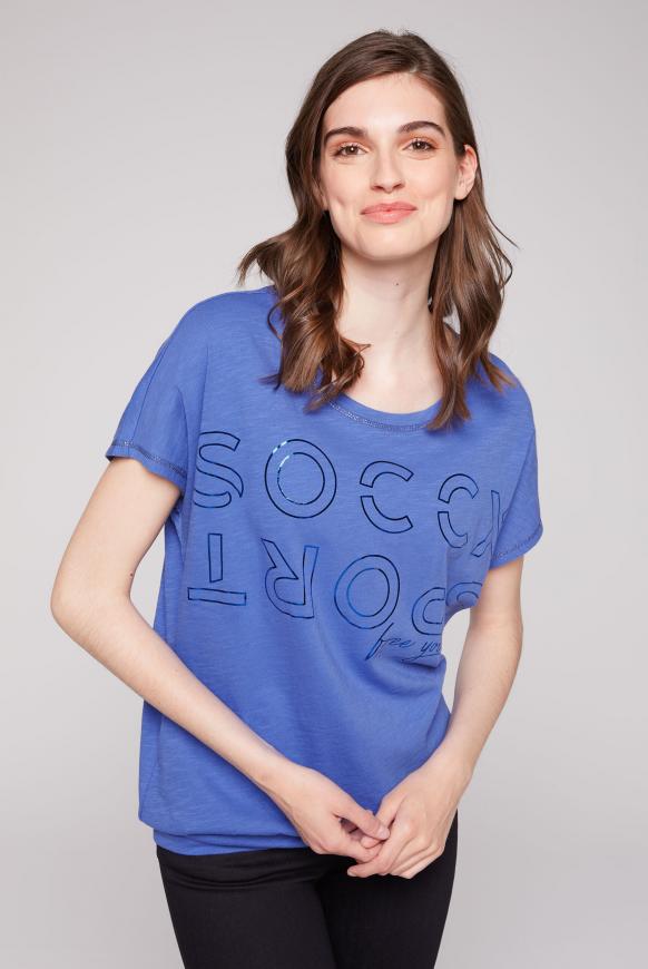 Weites T-Shirt mit Logo Print