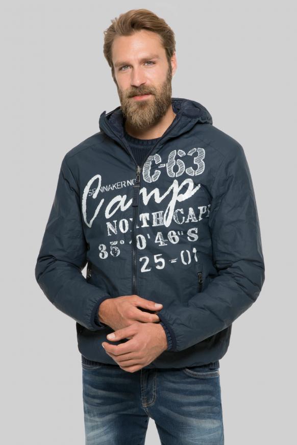 Wendejacke mit Kapuze in Papertouch-Qualität